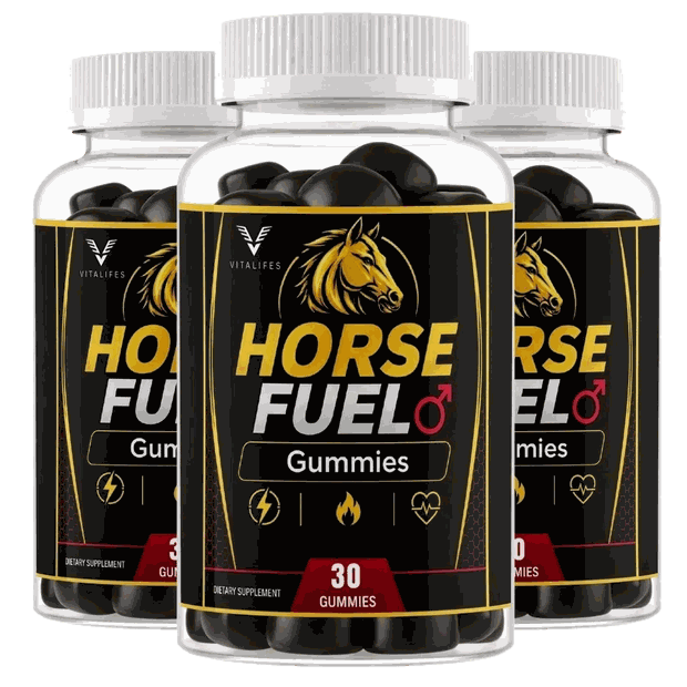 Three Horse Fuel gummy bottles